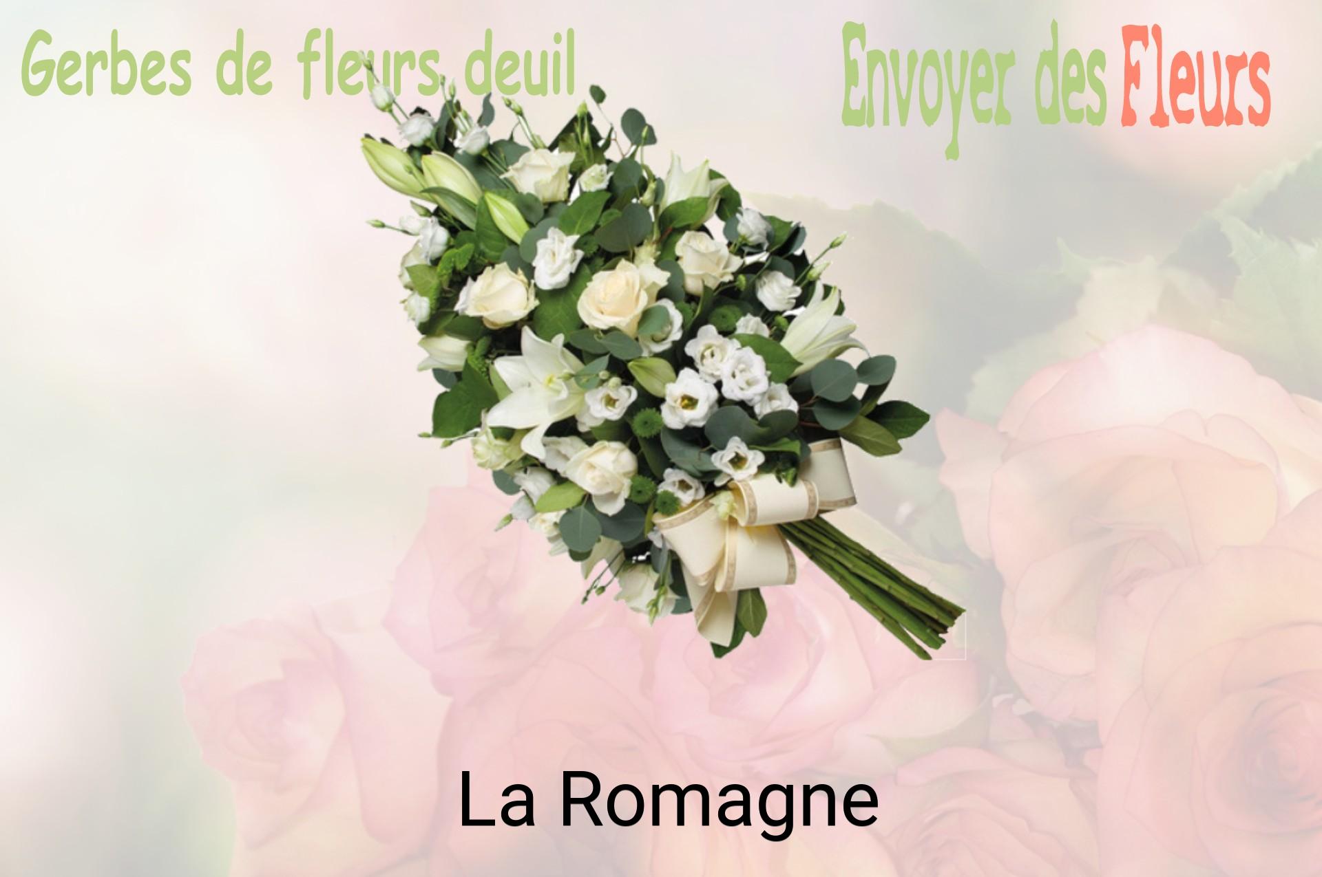 Gerbe de fleurs de deuil livrée à La Romagne